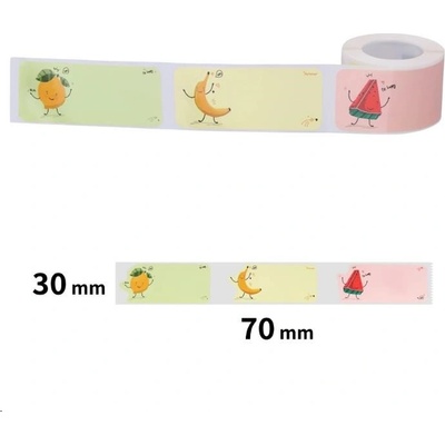 Niimbot A2A78838401 30 x 70 mm 110 ks Ovoce barevné samolepicí štítky
