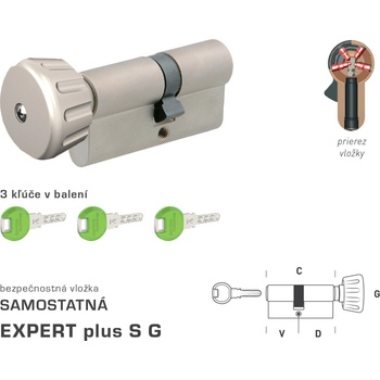 MPkovania DK - EXPERT plus S G - s gombíkom V 60 + D 85 mm