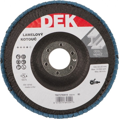 Kotouč brusný lamelový DEK 125×22,23 mm 80