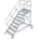 KRAUSE Мобилно алуминиево стълбище с платформа Krause, 1x8, наклон 45° (07827876) (07827876)