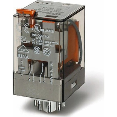 Finder Relé 2P 10A 230V AC 60.12.8.230.0040 Finder, Finder, F60-12-8-230-0040.