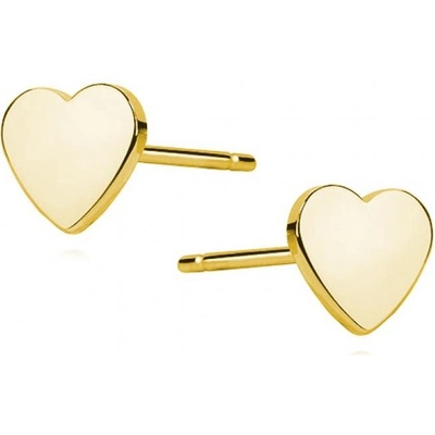 Lafira pozlacené stříbrné náušnice Simply Heart Z1001G