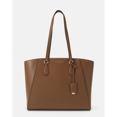 Michael Kors Hnědá velká kožená kabelka Taryn