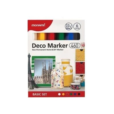 Monami Deco Marker 460 Basic Set (B: 6C) 20800015010 MONAMI