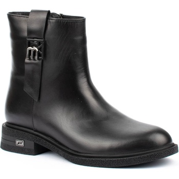 Дамски боти от естествена кожа в черно