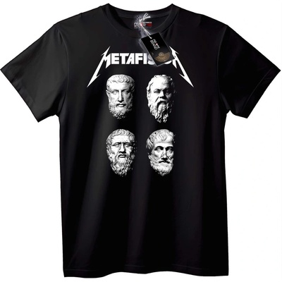 NOONEBRAND Тениска Метафизика с Древни Философи - 7XL, Black