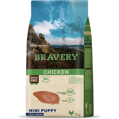 Bravery pes Puppy mini Chicken 2 x 7 kg