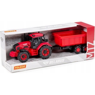 Polesie Traktor s přívěsem Belarus 91321 červený