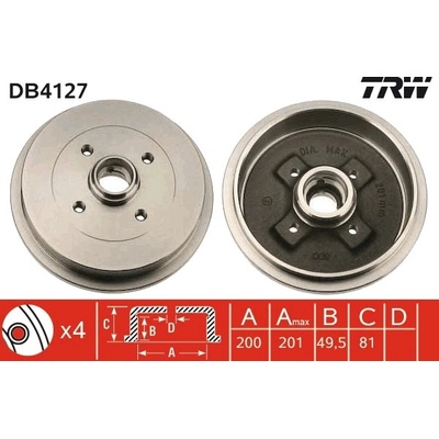 Brzdový buben TRW DB4127