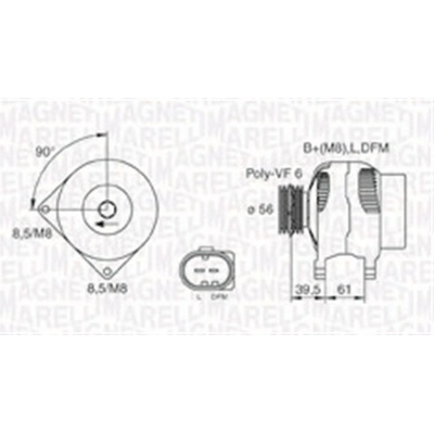 Alternátor MAGNETI MARELLI 063731394010