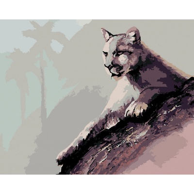 ZUTY Malování podle čísel LEŽÍCÍ PUMA D RUSTY RUST Rozměr 80 x 100 cm Rámování bez rámu a bez vypnutí plátna