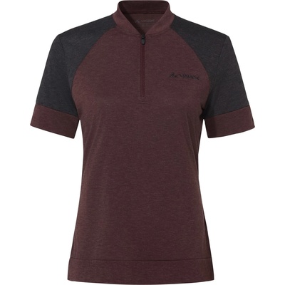 Vaude Дамска фланелка с къс ръкав за колоездене Vaude Women's Altissimo Q-Zip Shirt Cycling jersey - Dark Oak - размер 40 (EU) (156-1315-1613)
