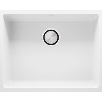 Твоят Стил Бяла кухненска мивка от гранит Лондон 60 Slim XL 560 x 470 mm