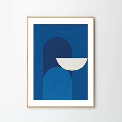 Moikka Plagát Abstract Blue by Alexandra Papadimouli 50x70 cm