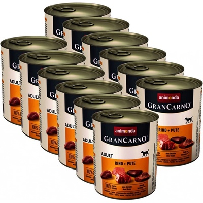 Animonda Gran Carno Adult hovädzie & morka 12 x 800 g