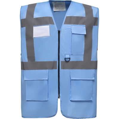 Yoko vesta HVW801 Hi Vis multifunkční výstražná Modrá nebesky
