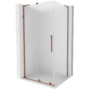 Mexen Velar L плъзгаща се душ кабина 120 x 90 cm, матирано, розово злато - 871-120-090-33-60 (871-120-090-33-60)