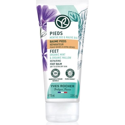 Yves Rocher Pieds regenerační balzám na nohy Organic Mint & Organic Mallow 75 ml