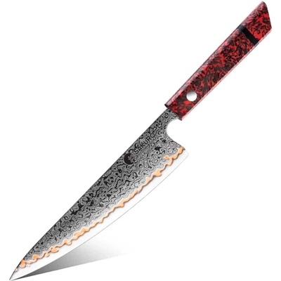 Gyuto japonský nůž 55 vrstev měděné damaškové oceli SaKuRo 20,7 cm