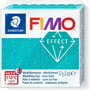 FIMO Полимерна глина Staedtler Fimo Effect, 57g, галактически тюркоаз 392 (21896-А-ГАЛ.ТЮРКОА)
