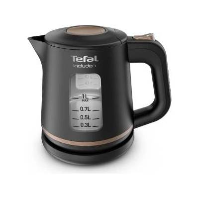 Tefal KI5338 Includeo kettle, capacity 1 L, anti-slip handle, easy-to-read water level indicator, 360° rotating base, removable filter, 2400 W, 23.3 x 16.6 x 20 cm