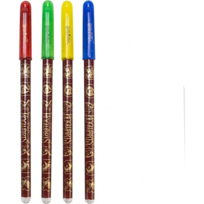 Set 4 gelových propisek Harry Potter: Barevný znak