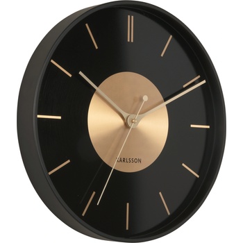 Karlsson Стенен часовник Gold Disc (KA5918BK)