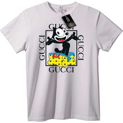 NOONEBRAND Gucci Карикатурна Тениска - S, White