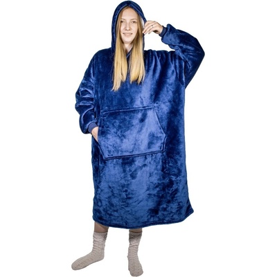 HomeLife Televízna mikina s kapucňou HOODIE modrá 88 x 112 cm 88112M