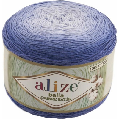 Alize příze Bella Ombre batik 7407 odstíny modré