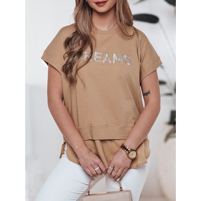 Dstreet Dámské tričko DREAMY RY2520 Hnědá