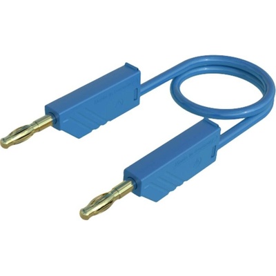 4mm PVC-test lead, on both sides stackable plugs - Au, 2,5mm², 150 cm