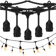 LUMILED Zahradní girlanda 10x průhledná žárovka E27 LED 7W teplá bílá 10m