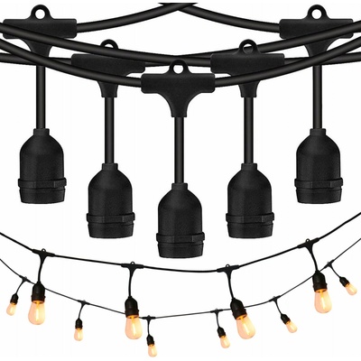 LUMILED Fairy Lights Outdoor 15M 15x E27 230V Party Wedding Decoration Terrace Garlands Extendable Weatherproof with Power