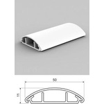 KOPOS Pvc кабелен канал за монтаж върху под с ширина 50мм, бял, lo50hd (lo50hd)
