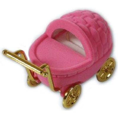 Zlatnictví Zlatíčko Dárková krabička na šperky kočárek růžový 18706-20 – Zboží Dáma