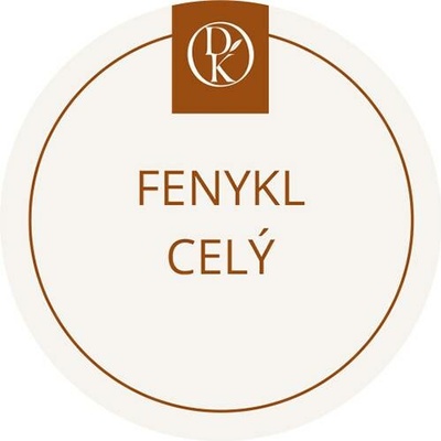 Davídkovo koření Etiketa Fenykl celý béžová průměr 4,5 cm 1 ks