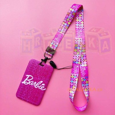 Šňůrka na krk 23422 s cedulkou Barbie