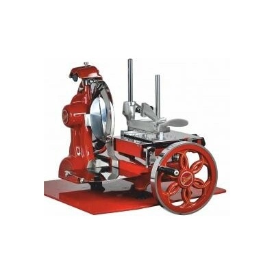 NOAW Nářezový stroj mechanický retro Flywheel CE 300/L červený, pro krájení Prosciutto Crudo