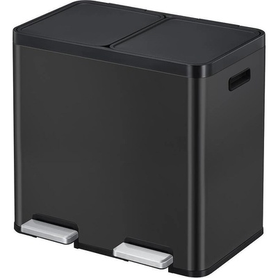 EKO-Europe Кош за разделно събиране на отпадъци EKO ESSENTIAL с 2 педала (2 х 22 л) - черен (EKO 912544 - Black)