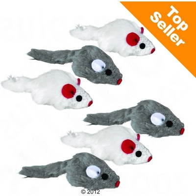 Trixie Hračka pro kočky plyšové myšky, cca 5 cm (6 ks)