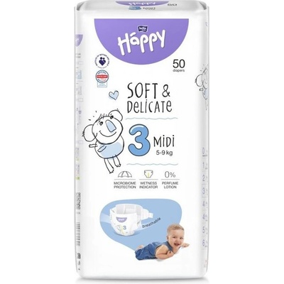 Bella Baby HAPPY S&D Midi 3 5-9 kg 50 ks