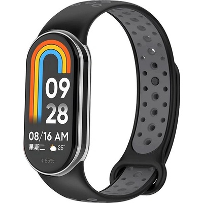Eternico Sporty na Xiaomi Smart Band 8/9 solid black and gray APW-XMI8SP-SBEG