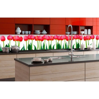 Dimex KI-350-058 Samolepicí fototapeta do kuchyně Tulipány rozměry 350 x 60 cm