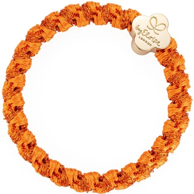 By Eloise London Woven Gold Quatrefoil Ластик за коса за жени цвят Saffron