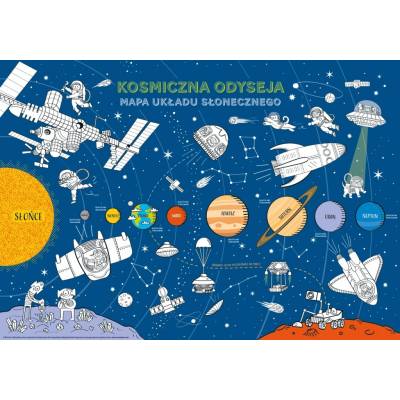 VZDELÁVACIA Omaľovánka MAPA SLNEČNEJ SÚSTAVY
