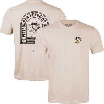 Pittsburgh Penguins NHL Levelwear Richmond Stained Glass T-Shirt Khaki