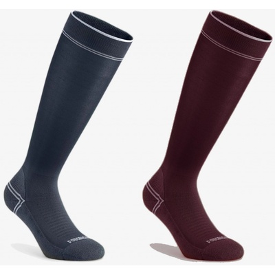 FOUGANZA Extra tenké jazdecké podkolienky bordové modrá