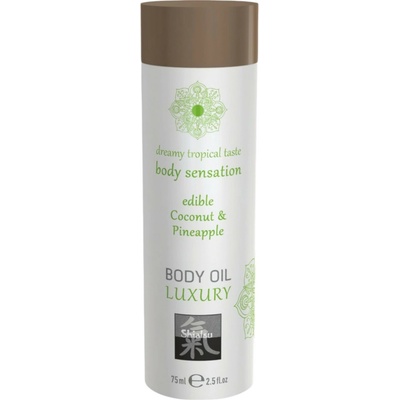 HOT Shiatsu Luxury jedlý masážny olej kokos ananás 75 ml
