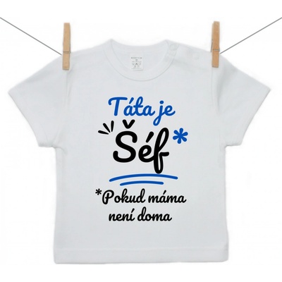 Boodyy tričko s krátkým rukávem Táta je šéf